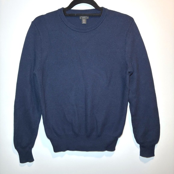 J. Crew Other - J.Crew Silk Cotton Knit Sweater Mens Medium Navy Lightweight Classic Academia